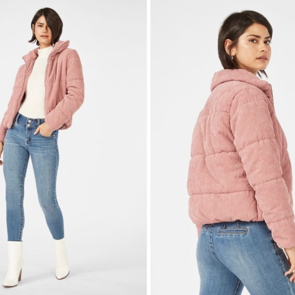 Just Fab Corduroy Mauve Full Zip Jacket, Size L, NEW - Picture 3 of 5